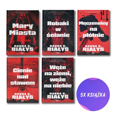 Pakiet: Mary Miasta + Cienie nad stawem + Węże na ziemi, węże na niebie + Męczennicy na płótnie + Robaki w ścianie (5x książka)