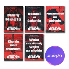 Pakiet: Mary Miasta + Cienie nad stawem + Węże na ziemi, węże na niebie + Męczennicy na płótnie + Robaki w ścianie (5x książka)