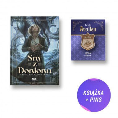 Sny z Donlonu (książka + drewniany pin herb Akademii Magii Cienie z Donlonu + zakładka gratis)
