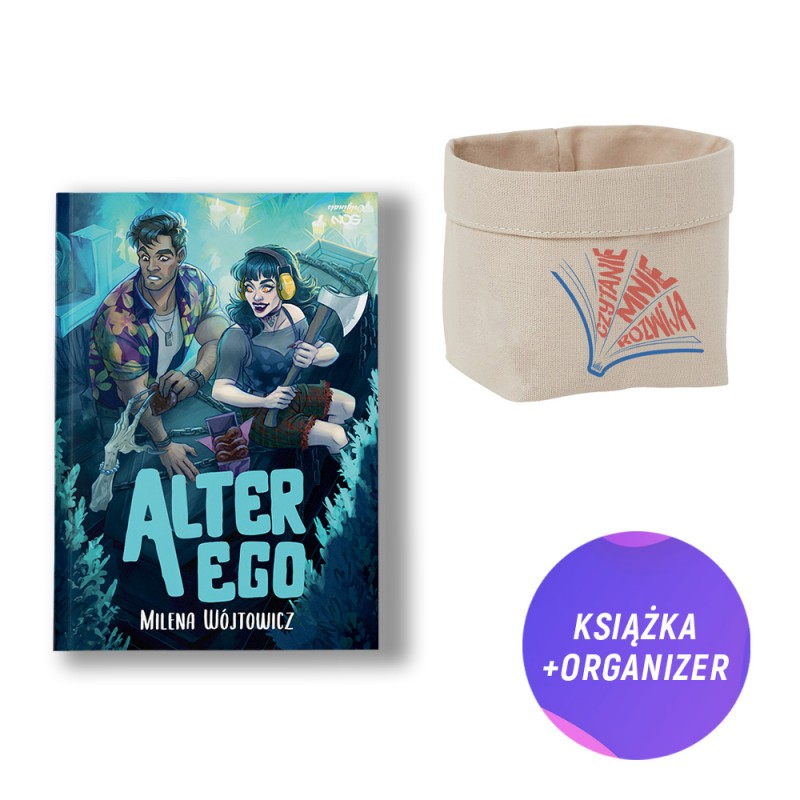 Alter Ego (książka + bawełniany organizer Czytanie mnie rozwija + pocztówka gratis)