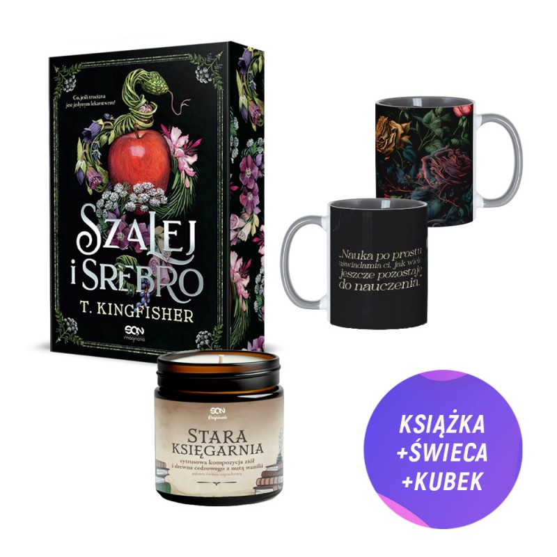 Szalej i srebro (książka + kubek botaniczny + świeca sojowa Stara księgarnia + zakładka gratis)