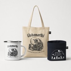 Zestaw Głodomortki: torba bawełniana + metalowy kubek + miękki bawełniany organizer