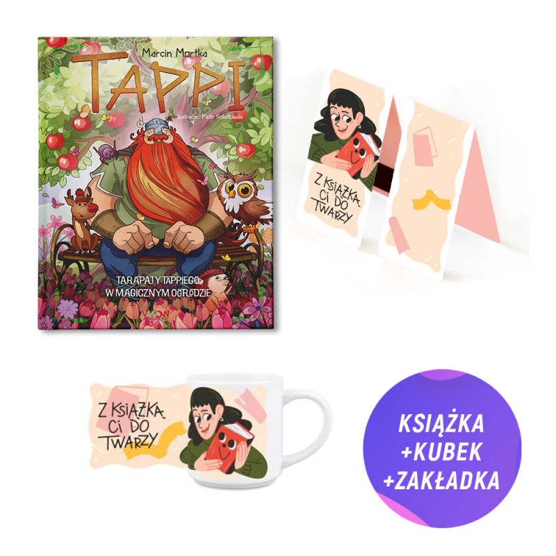 Tappi. Tarapaty Tappiego w Magicznym Ogrodzie (książka + kubek DLA NIEJ + zakładka magnetyczna DLA NIEJ + zakładka)