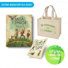 Salia i Zmrok (książka + zestaw naklejek Salia i Zmrok + mała torba bawełniana)