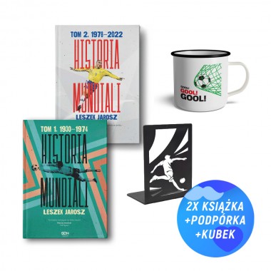 Historia mundiali. Tomy 1-2 (2x książka + kubek metalowy Gool! + podpórka na książki)