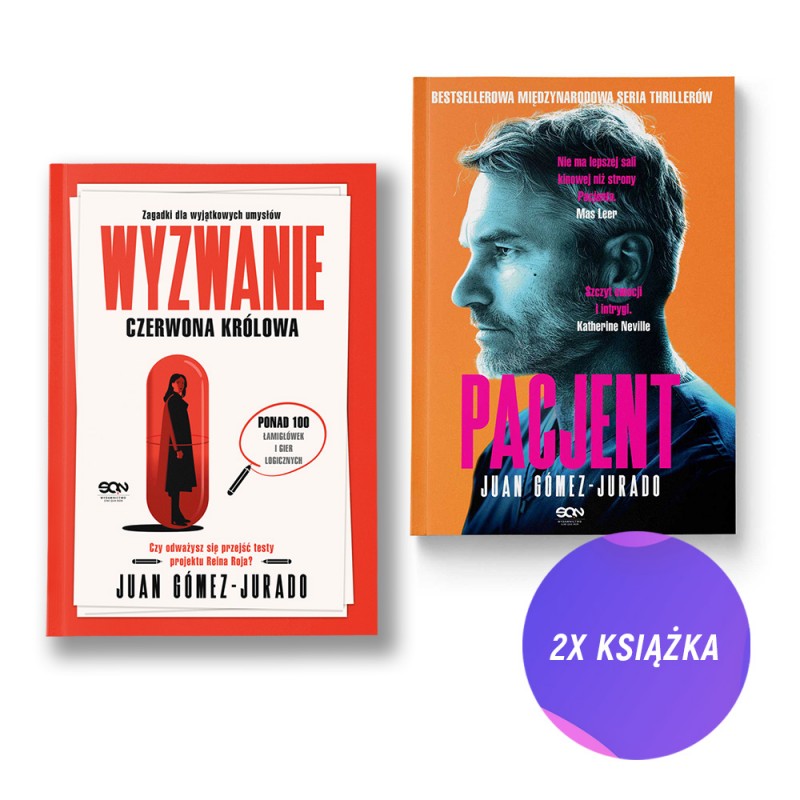 Wyzwanie Czerwona Królowa. Zagadki dla wyjątkowych umysłów + Pacjent (2x książka)