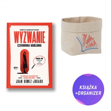 Wyzwanie Czerwona Królowa. Zagadki dla wyjątkowych umysłów (książka + bawełniany organizer)