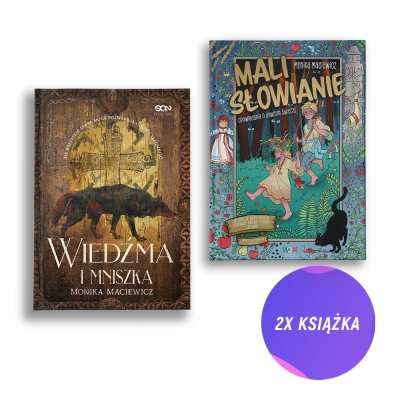Wiedźma i mniszka + Mali Słowianie (2x książka)
