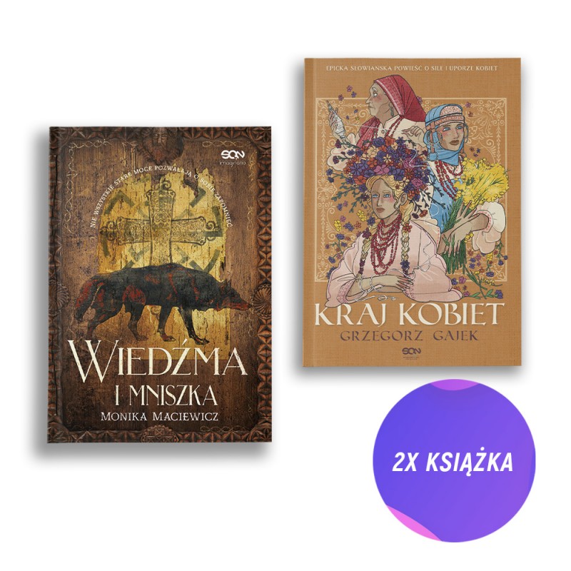 Wiedźma i mniszka + Kraj kobiet (2x książka + zakładka gratis)