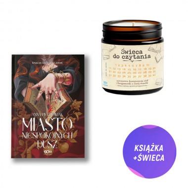 Miasto niespokojnych dusz (książka + świeca sojowa licznik przeczytanych książek)