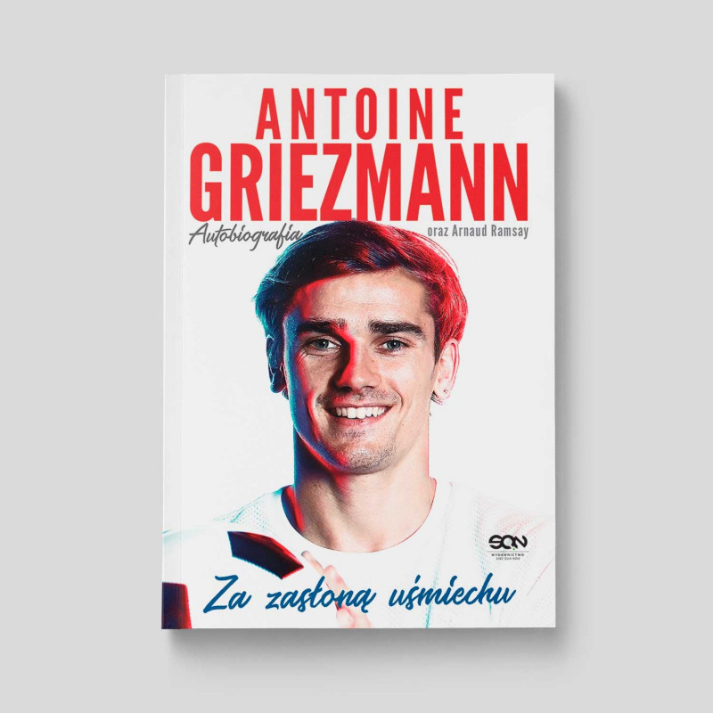 Okładka książki Antoine Griezmann. Za zasłoną uśmiechu. w SQN Store front Okładka książki Antoine Griezmann. Za zasłoną uśmiechu. w SQN Store front