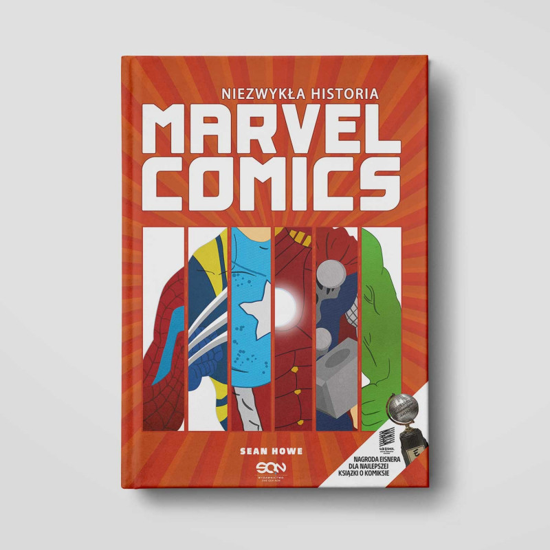 Okładka książki Niezwykła historia Marvel Comics w SQN Store front