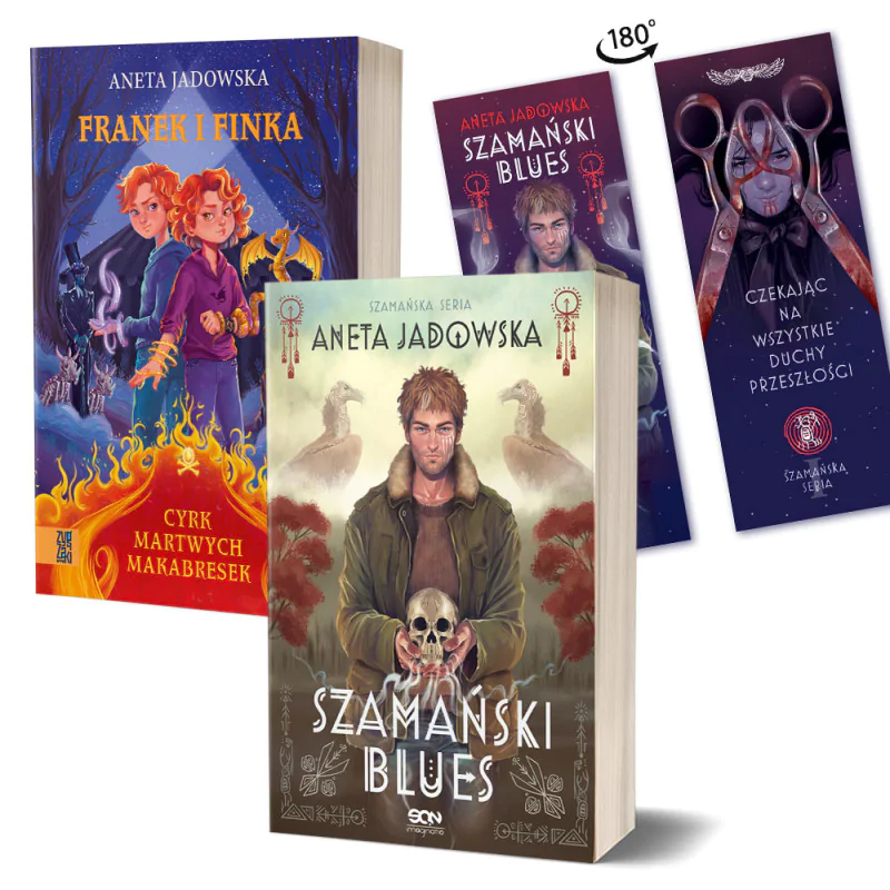 Zdjęcie pakietu Szamański blues (zakładka gratis) + Franek i Finka. Cyrk martwych makabresek w księgarni SQN Store