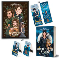 Pakiet: Afera na tuzin rysiów (książka + plakat + zakładka magnetyczna + zakładka gratis)