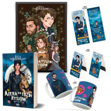 Pakiet: Afera na tuzin rysiów (książka + plakat + kubek + zakładka magnetyczna + zakładka gratis)