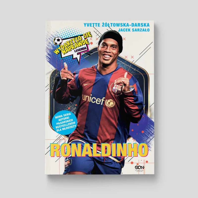 Okładka książki Ronaldinho. Czarodziej piłki nożnej w księgarni SQN Store Okładka książki Ronaldinho. Czarodziej piłki nożnej w księgarni SQN Store