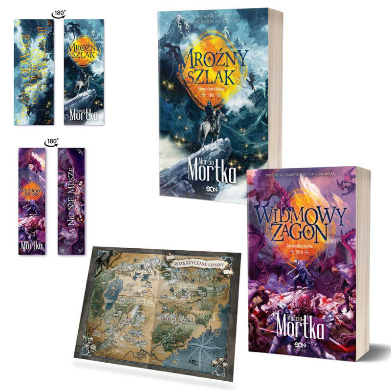 Pakiet: Widmowy Zagon + Mroźny szlak + Mapa papierowa + Zakładki gratis (2x książka + mapa + 2x zakładka)