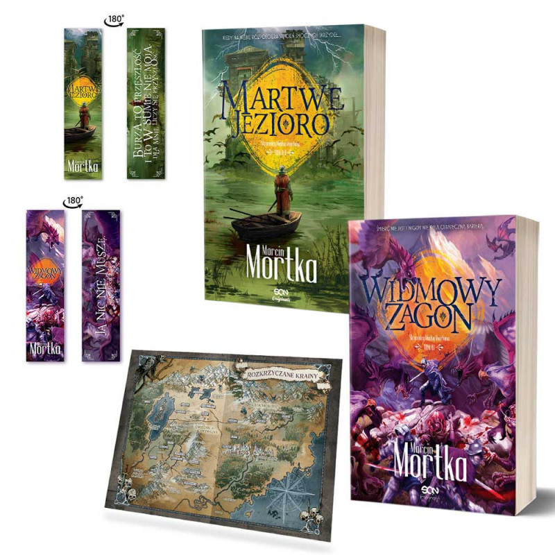 Pakiet: Widmowy Zagon + Martwe jezioro + Mapa papierowa + Zakładki gratis (2x książka + mapa + 2x zakładka)