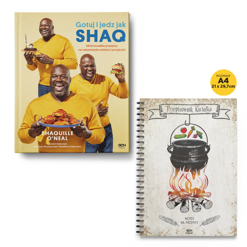 Pakiet: Gotuj i jedz jak Shaq + Przepisownik Kociołka (2x książka)