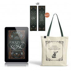 Pakiet: e-book Pokrzywa i kość (e-book + torba bawełniana z kościanym pieskiem + zakładka gratis)