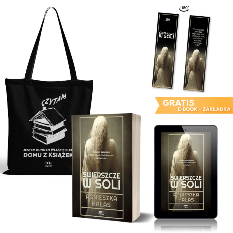 Pakiet SQN Originals: Świerszcze w soli + Torba bawełniana (książka + torba + e-book i zakładka gratis)