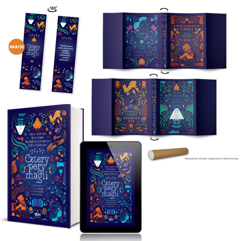 Pakiet: Cztery pory magii (książka + e-book + Dwustronna obwoluta + zakładka gratis)